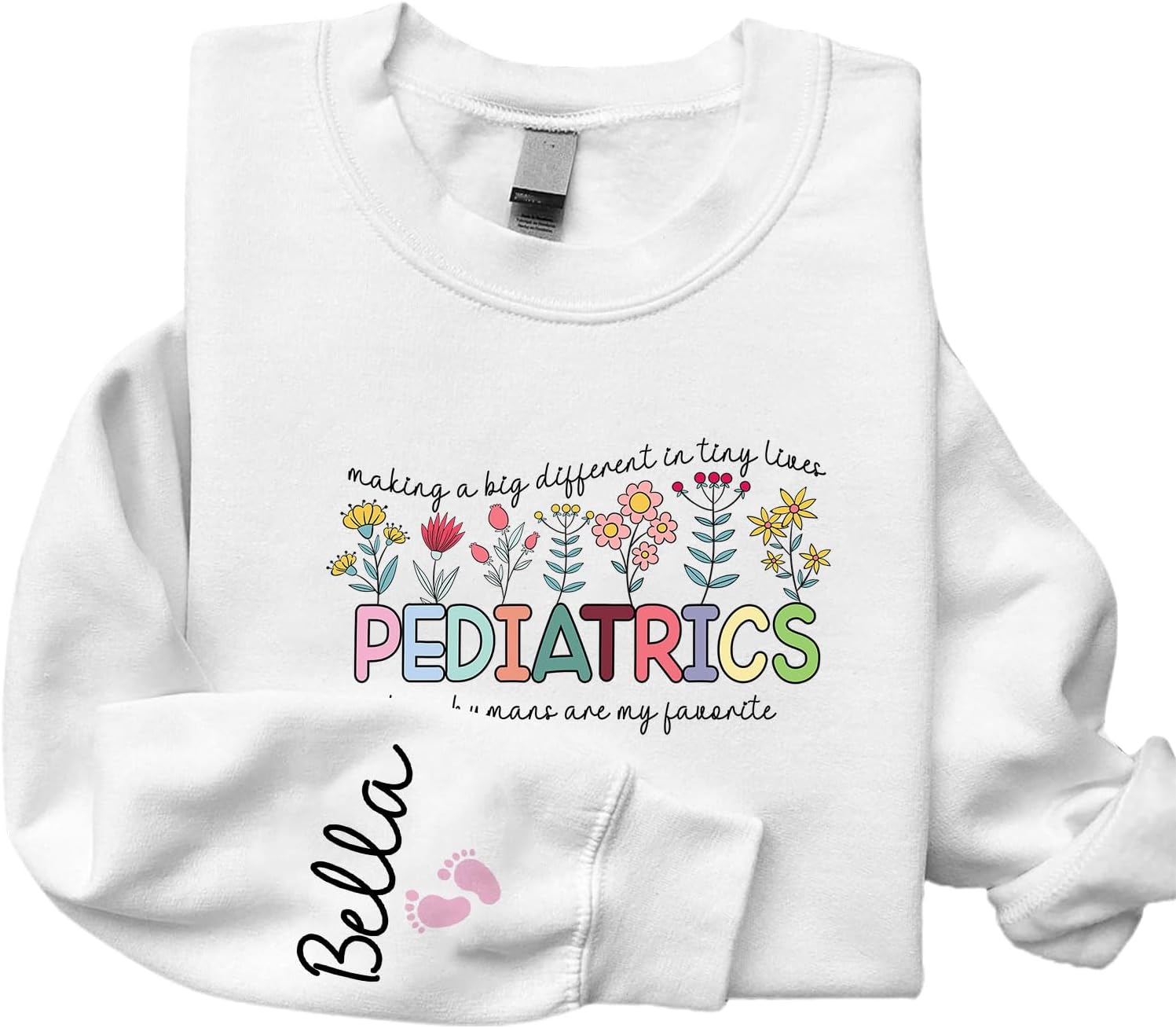 Custom Pediatric Nurse PEDS Crew RN Cute Personalized T-Shirt for Nursing School Grad NICU Emergency Funny Superheroes Gift