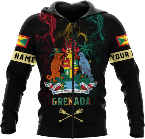 Podagree Personalized Grenada T-Shirt 3D, Proud Grenadan Tshirt, Grenada Flag Grenadian Pride Grenadian Heritage Shirt