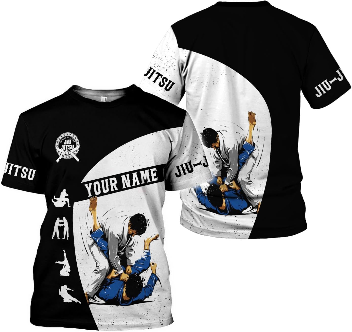 Personalized Jiu Jitsu 3D Shirts for Men, Women Jiu Jitsu Shirt, Jiu Jitsu Gifts, Jiu Jitsu T Shirt, Jujitsu Gifts (HD295)