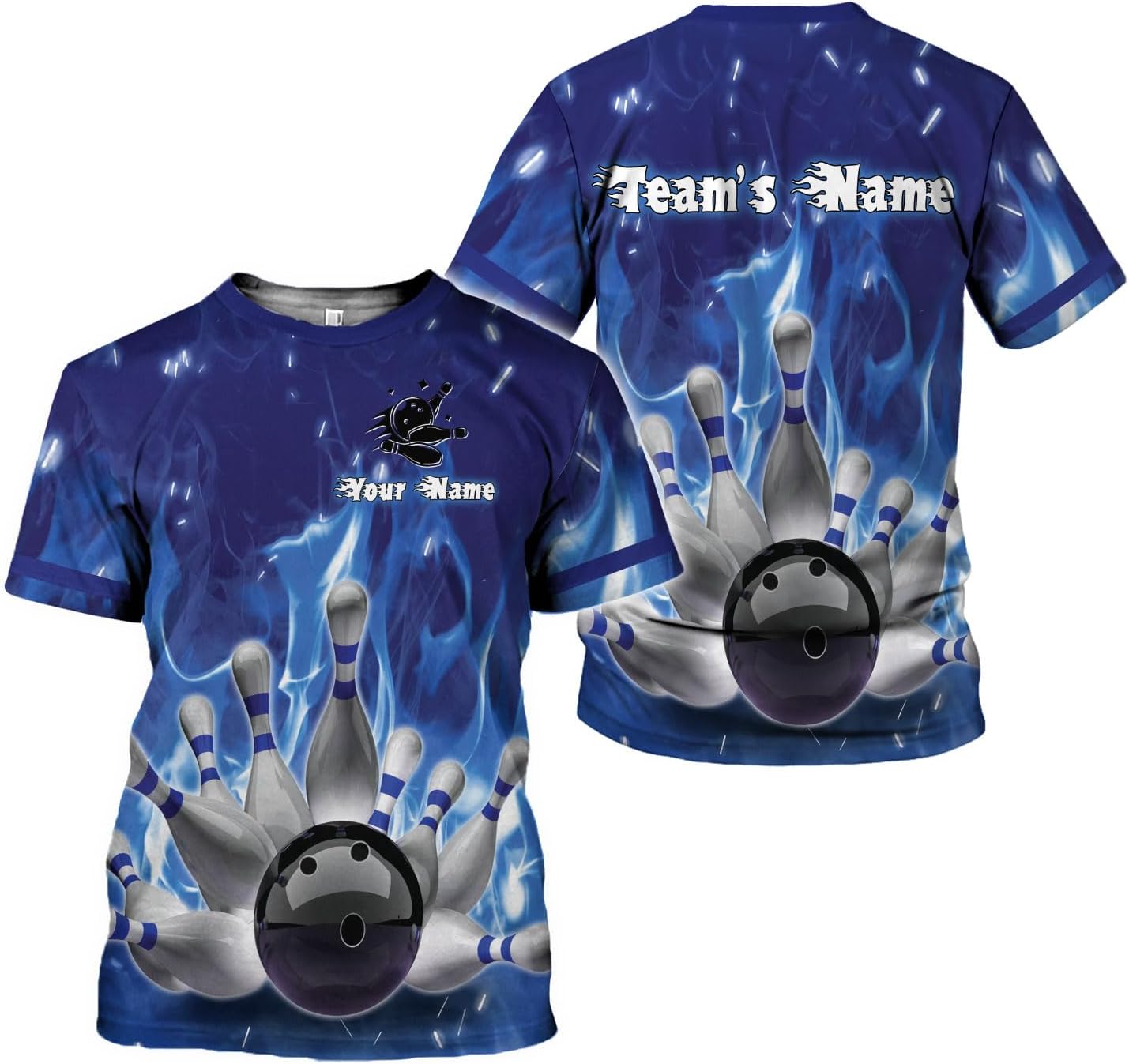 Pretyprints Personalized Bowling Shirt - Custom Bowling Gift for Women & Men