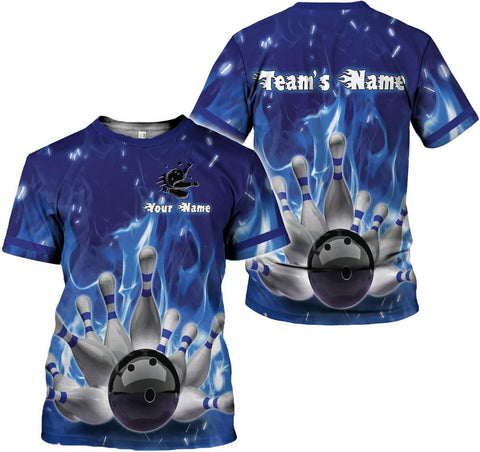 Pretyprints Personalized Bowling Shirt - Custom Bowling Gift for Women & Men