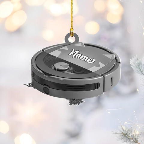 Customized Vacuum Cleaner Christmas Ornament, Cleaning Tools Ornament for Christmas Tree, Gift for Housewife Housekeeper, Holiday Xmas Tree Hanging Decor for Mom Woman Wife (Acrylic, Style 5)