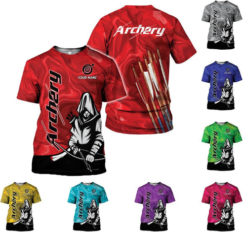Artparel Personalized Archery Shirt 3D Archery Target Bow Archery Shirts for Men Women Archer Archery Lovers T-Shirt S-5XL