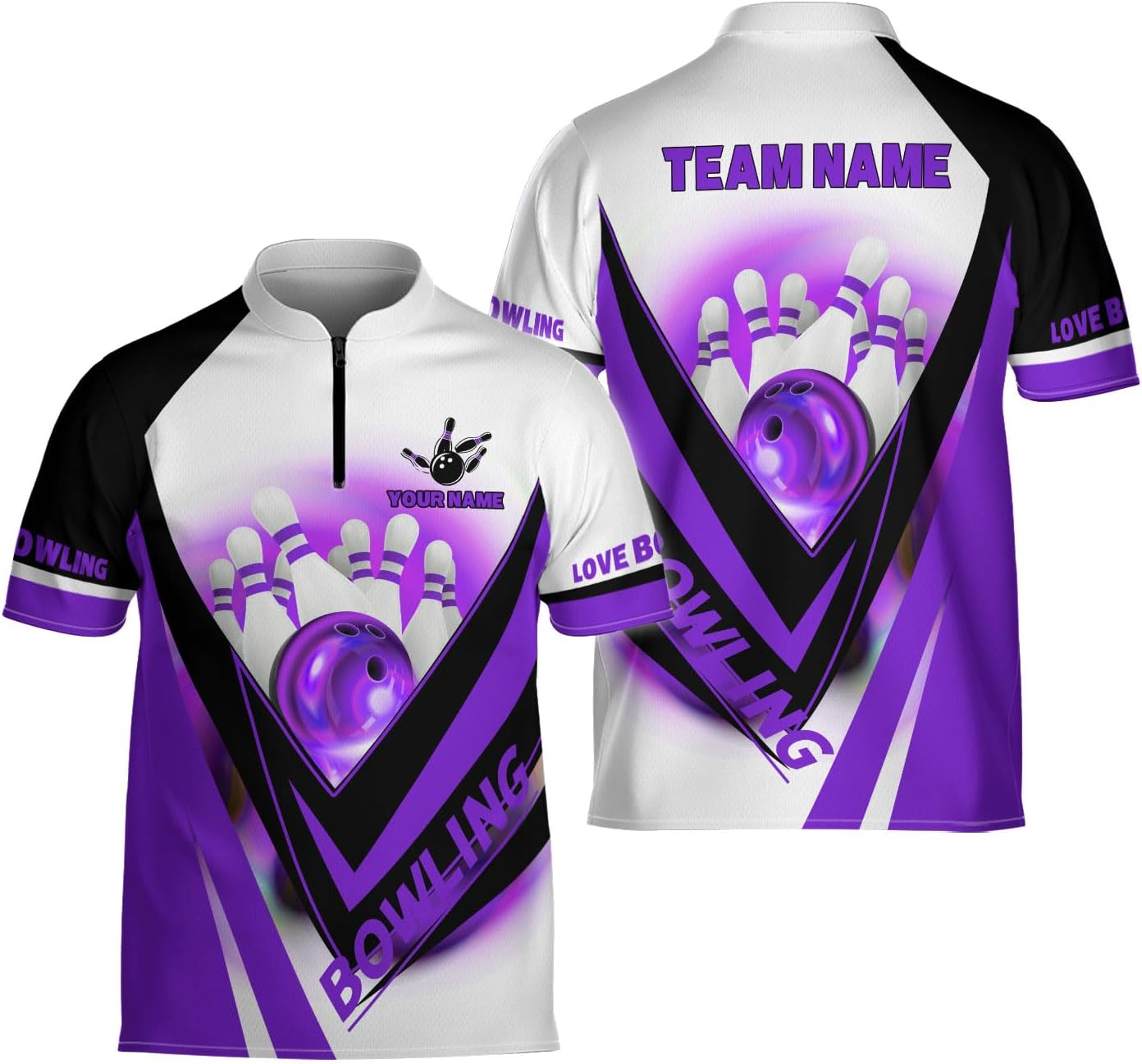 Ligthuy Personalized Bowling Jersey 3D, Bowling Shirts for Team, Bowling Shirt Unisex for Men Women, Bowling Shirts for Men