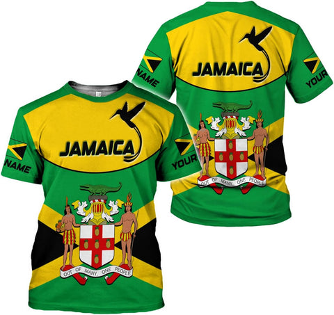 MoonArt Personalized Jamaica Shirt Custom Jamaica Flag Lion Hoodie for Men and Women, Jamaican Pride T-Shirt, Jamaicana