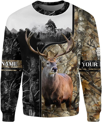 Custom Camo US Flag Deer Elk Buck Camouflage Hunting Hunter Antlers Shirt, Dad Gift Fathers Day