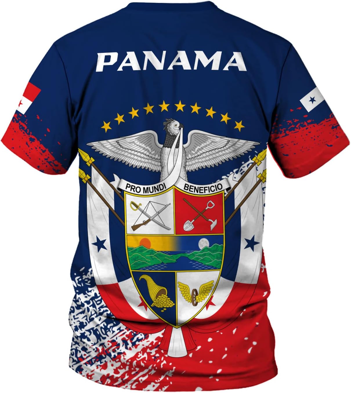 Custom Panama Shirts for Men 3D Panama Coat of Arms Shirts Panamanian Flag Pride Shirts Panama Hombres Camisa Men Women
