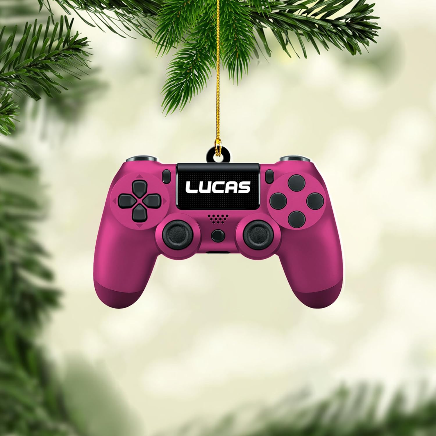 Personalized Video Game Controller Ornament, Custom Gamer Ornament Christmas Ornaments Gaming Controller Gift for Gamer, Gaming Ornaments for Christmas Tree Decorations 2D Gaming Ornaments (G5)