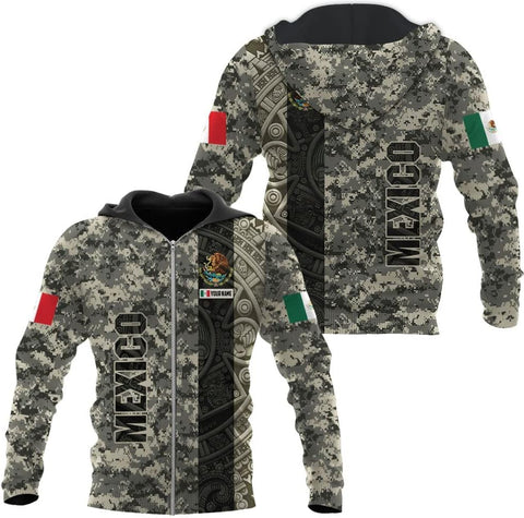 Mostefy Personalized Name Mexican Hoodie 3D, Customized Mexico Hoodies for Men and Women
