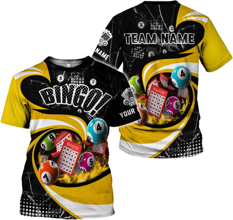 Custom Bingo Shirts for Women Bingo Lover Casino Players T-Shirt Funny Bingo Shirts Gifts Funny Bingo Player Game Lover Gift