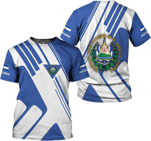 Personalized El Salvador Shirt Custom Camiseta de El Salvador Flag Shirt Men, Women Salvadorans Pride El Salvadoreña Gift