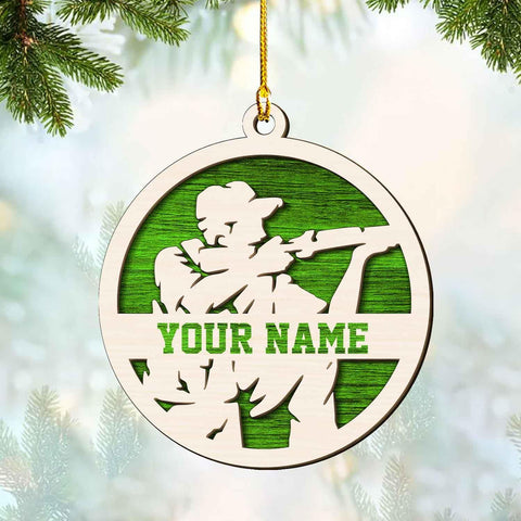 mostprints Personalized Hunting Ornament, Hunter Vest Ornament, Hunting Christmas Ornament, Hunter Christmas Ornament Hanging Tree Decor, Christmas Hunting Gifts (Hunting 6)