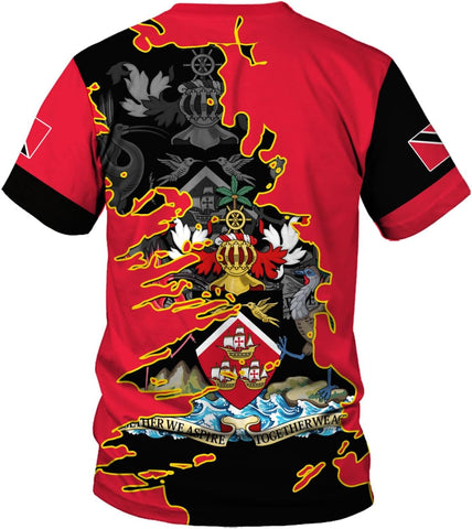 Rivelus Personalized Trinidad and Tobago Clothing 3D, Trinidad and Tobago Shirt, Trinidad Pride Gift T-Shirt S-5XL