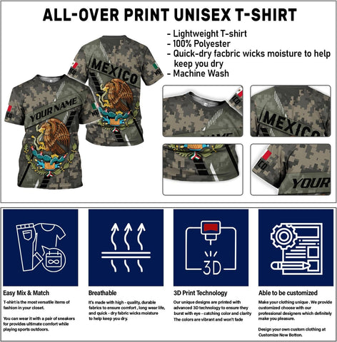 Mostefy Personalized Name Mexican Shirts for Men 3D, Customized Mexico Shirts for Men, Mexico Shirts for Women Mexico Shirt
