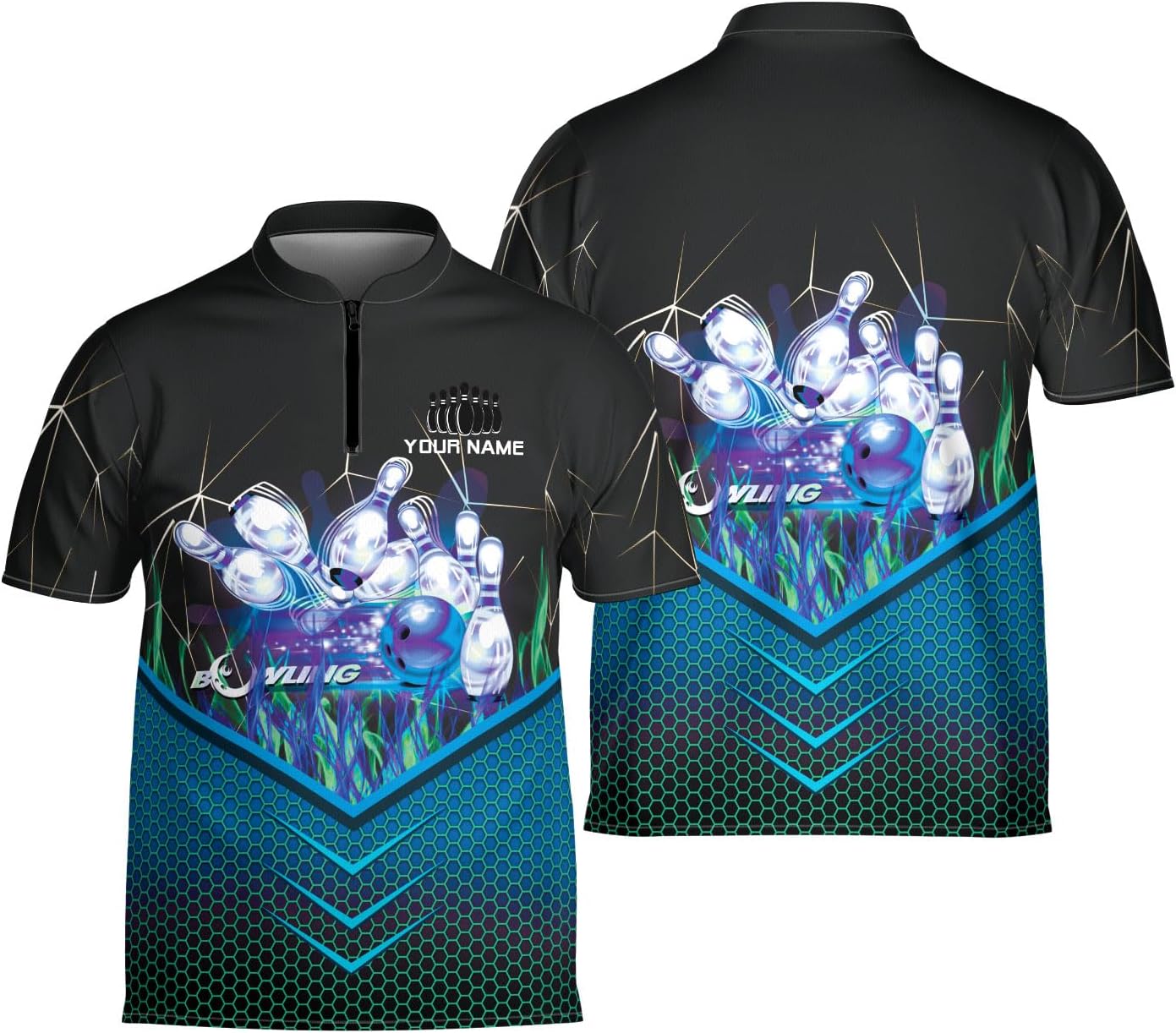 Ligthuy Personalized Bowling Jersey 3D, Bowling Shirts for Team, Bowling Shirt Unisex for Men Women, Bowling Shirts for Men
