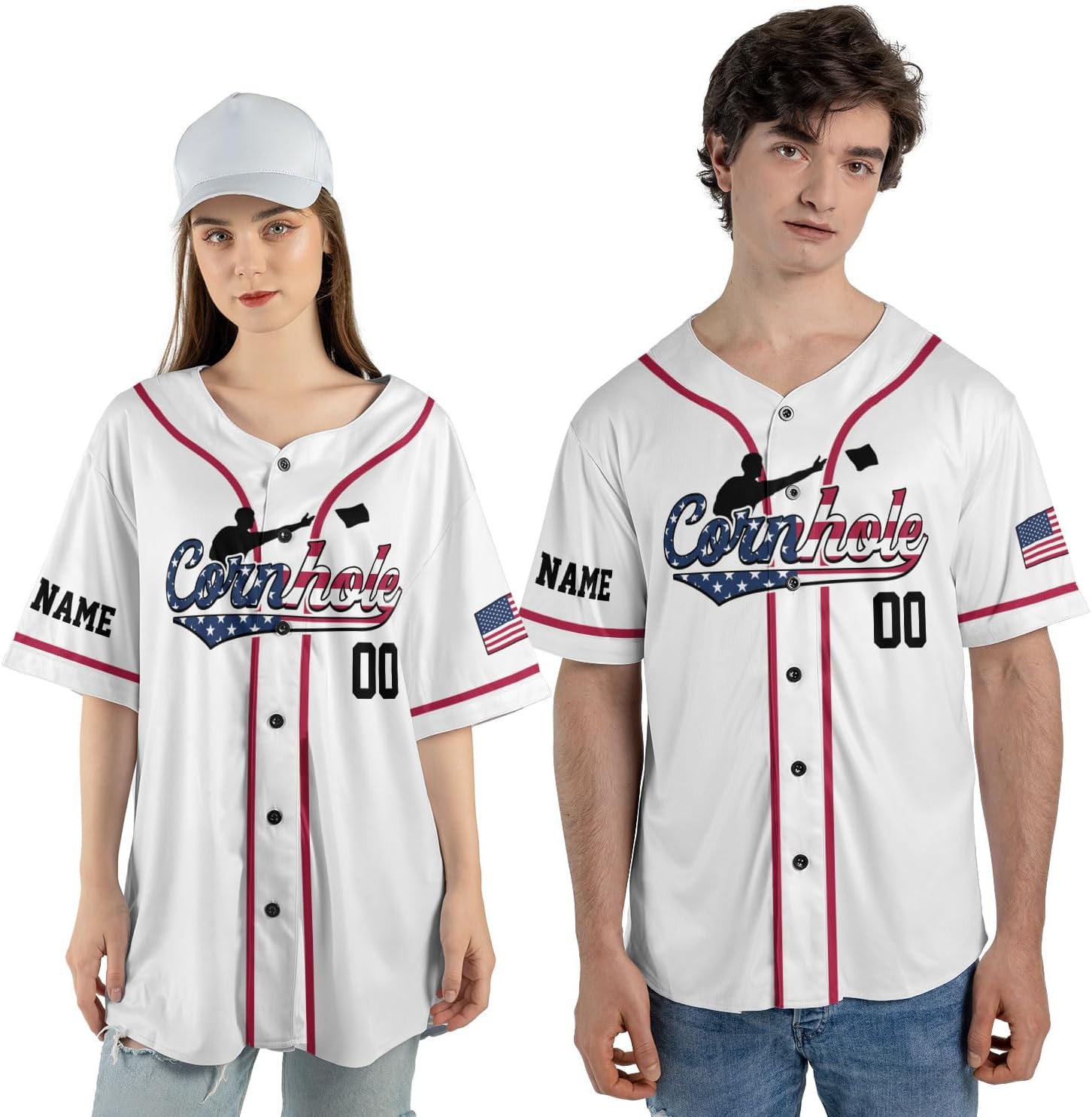 Royal Fight Personalized Cornhole Baseball Jersey Cornhole Toss Like A Boss Baseball Shirts Funny Cornhole Jerseys Men Women