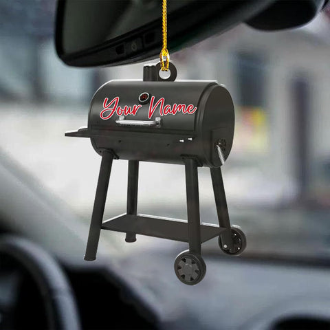 Personalized Grill Christmas Ornaments, BBQ Grill Ornament 2024, Smoker Christmas Ornament, Barbeque BBQ Ornament, Grilling Christmas Ornaments Cooking Hanging Gift for Griller Grill Master (BBQ15)