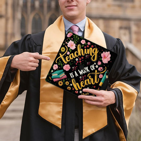 Pretyprints Personalized Teacher Graduation Cap Topper Teacher Gift Class Of 2025 Graduation Cap Decoration Topper