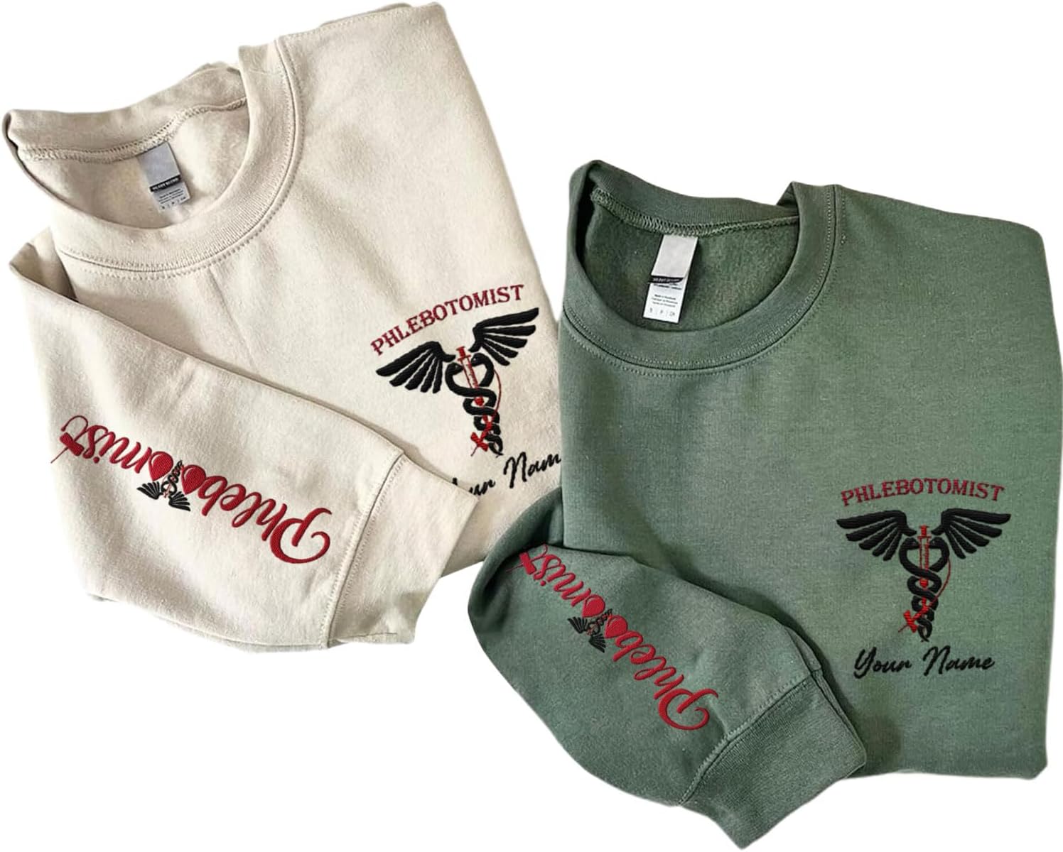 Custom Phlebotomist Sweatshirt Medical Sweater Phlebotomy Tech Shirt Syringe Needle Blood Gift New Technician Veins
