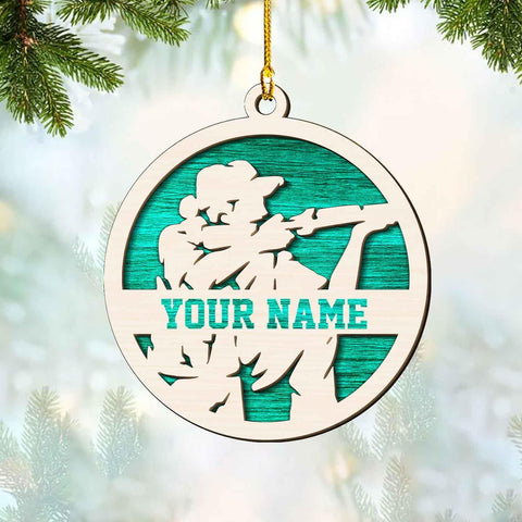 mostprints Personalized Hunting Ornament, Hunter Vest Ornament, Hunting Christmas Ornament, Hunter Christmas Ornament Hanging Tree Decor, Christmas Hunting Gifts (Hunting 6)