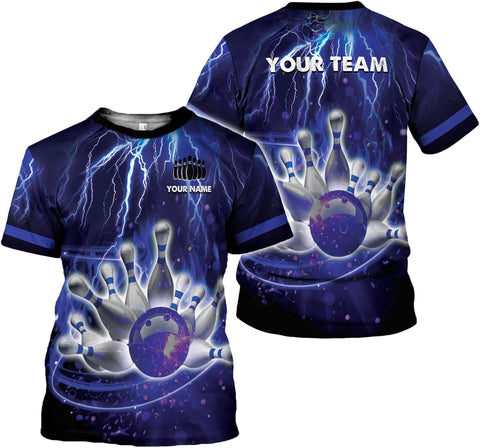 Mostprints Personalized Name Bowling Shirts for Men and Women 3D, Bowling Shirts for Team Bowling, Bowling Shirts Gift