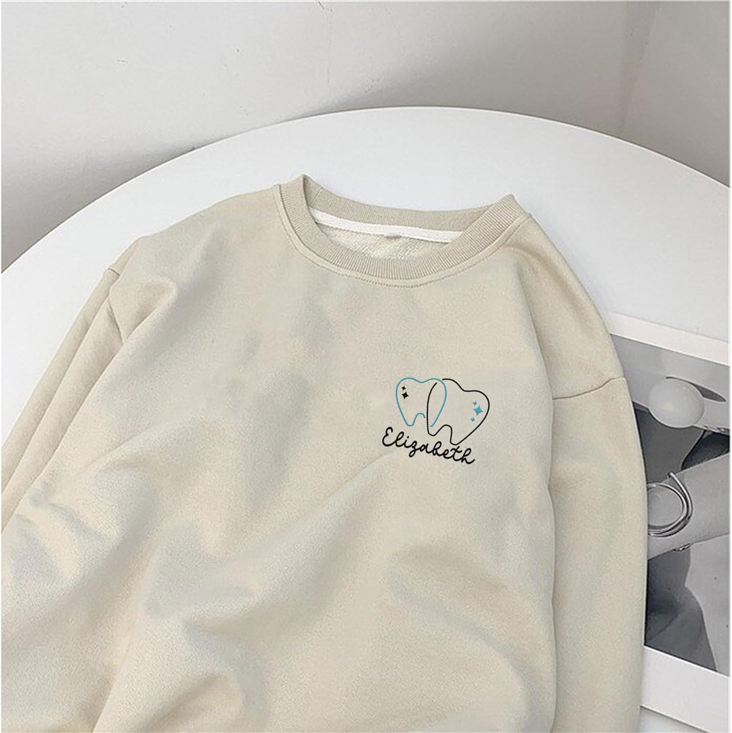 Leeprints Personalized Embroidered Sweater, Dental Assistant & Hygienist Gift, Nurse Hoodie