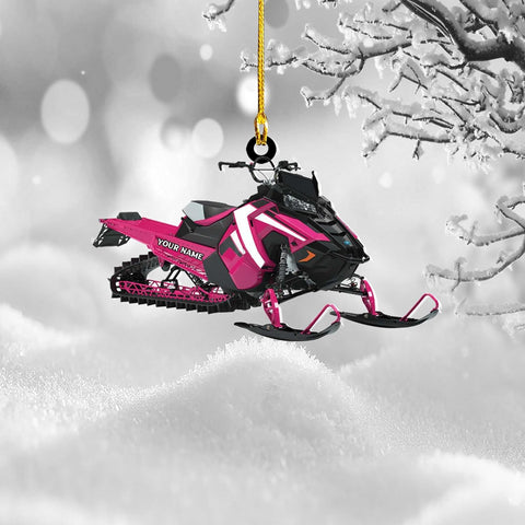 Artparel Personalized Customized Snowmobile Shoes Acrylic Christmas Ornament for Snowmobile Lovers (Snowmobile 2)