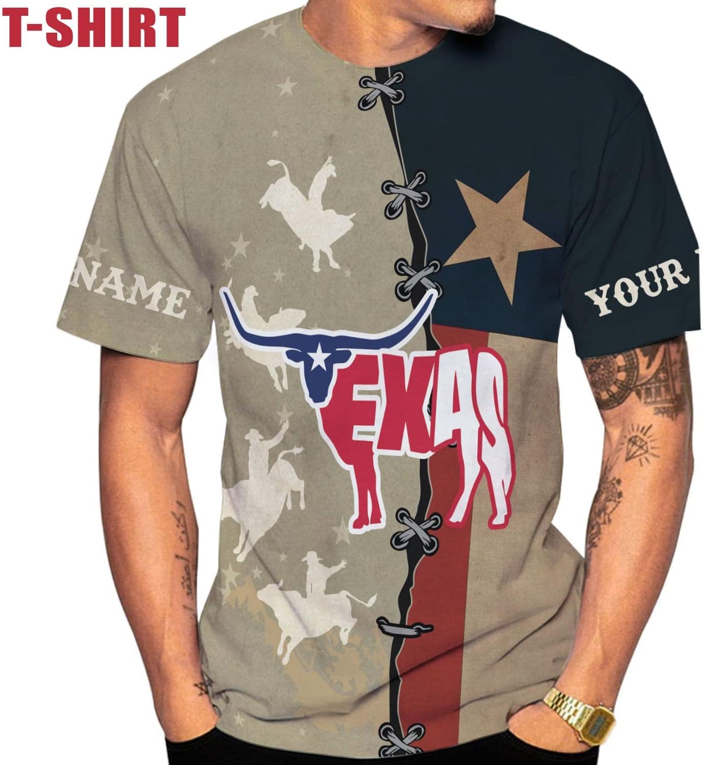 HomeDesign Personalized Name Texas Flag and Map Dont Mess with Texas Shirts 3D Unisex Shirt for Men Women Adult Size S-5XL