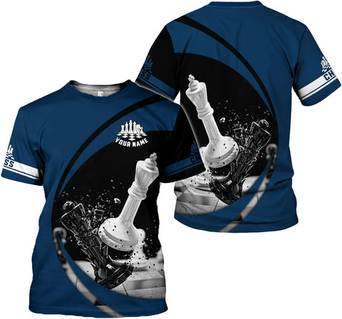 Woseprints Personalized Chess Shirt Gifts for Chess Lovers, Chess Shirts for Men Women Gifts for Chess Players, Chess Tshirt