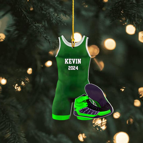 Personalized Wrestling Ornaments, Wrestling Christmas Ornament 2024, Boys Girls Wrestling Gifts Wrestler Christmas Ornaments, Wrestling Coach Gift for Wrestling Player Wrestling Helmet Ornament (W13)