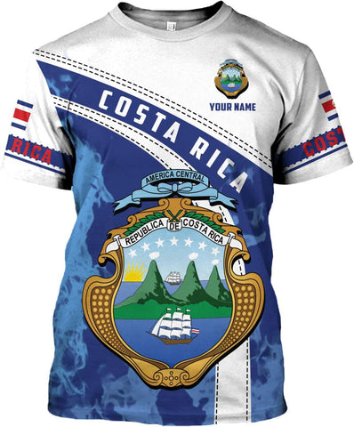 Mostprints Personalized Costa Rica Shirt 3D, Costa Rica Tshirt, Costa Rica Shirts for Men Women, Costa Rican Pride Flag