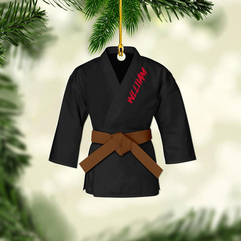 Artparel Personalized Karate Ornament Karate Uniform Ornaments Gifts for Karate Lovers Karate Gift Christmas Ornament 2024 Taekwondo Ornament Jiu Jitsu Ornament Gift for Karate (KRT7)