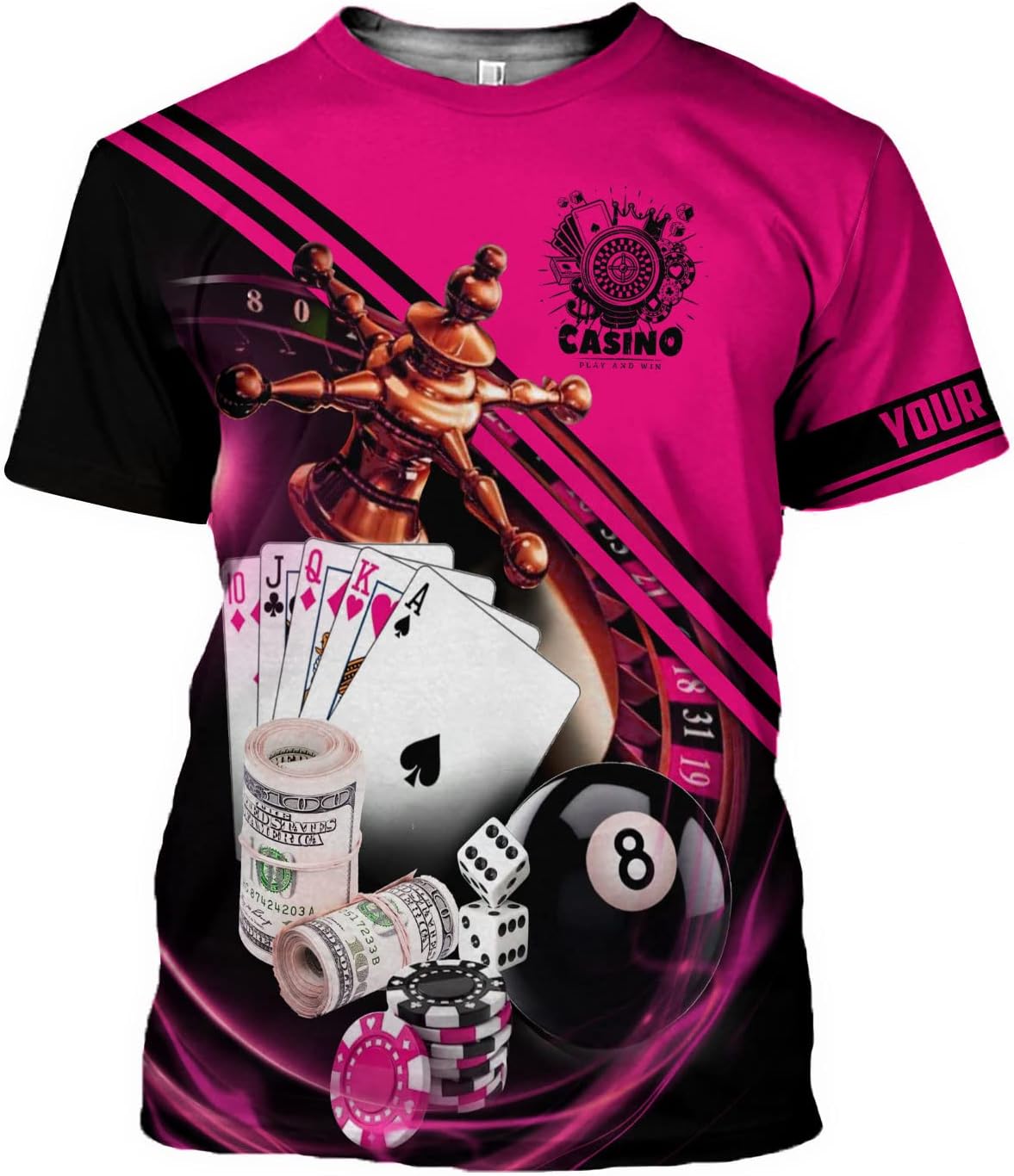 Royal Fight Personalized Poker Shirt 3D Funny Poker Shirt for Men Casino Poker Shirt Gifts Men Women Funny Poker Gift