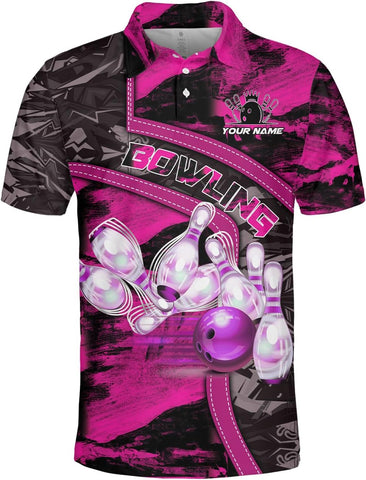 Intenprints Custom 3D Bowling Polo Shirts Personalized Jersey Men Women Team Name Unisex Bowling Shirt Jerseys