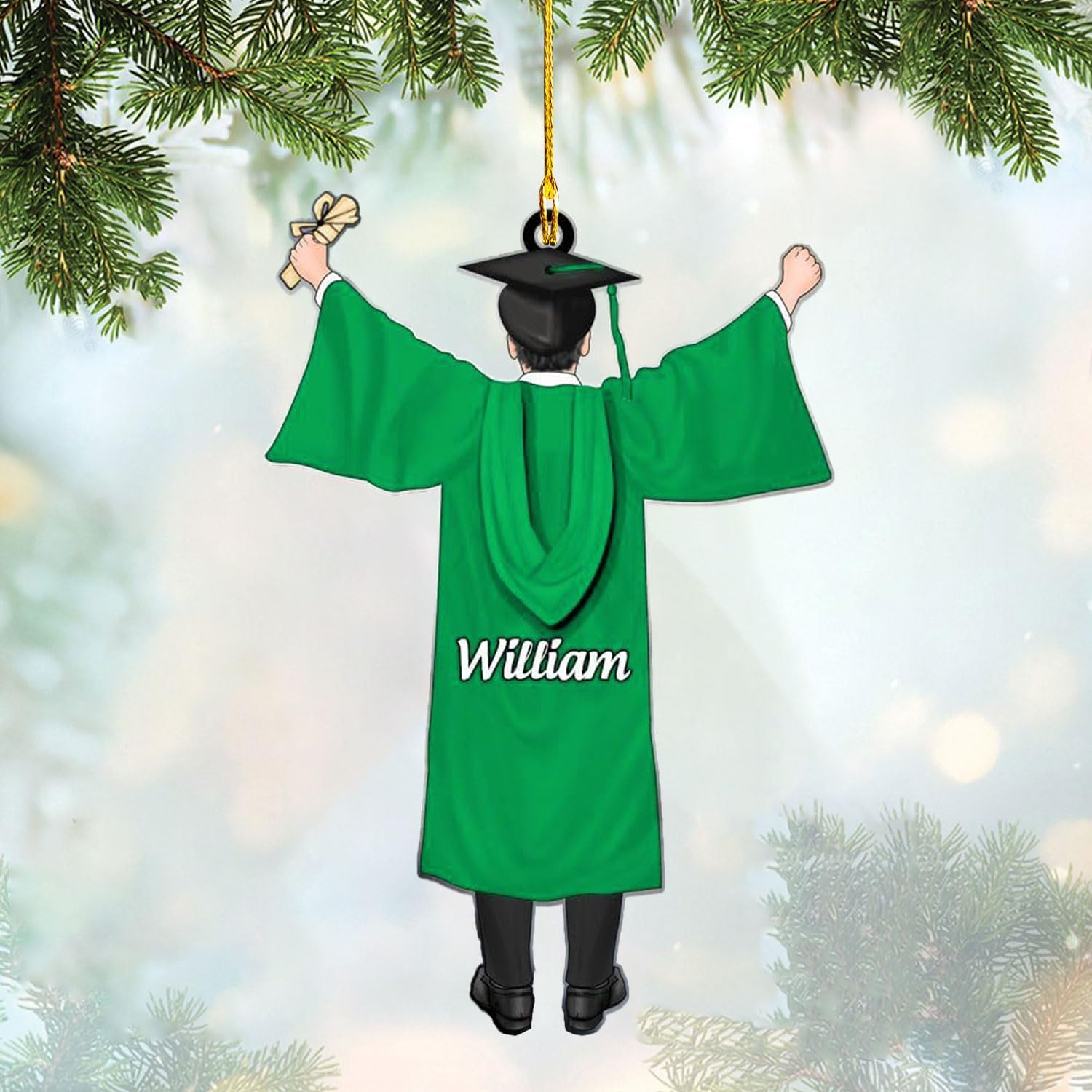 Personalized Graduation Ornaments Class of 2024 Graduation Gown Ornament Gifts Graduation Ornaments Class of 2025 College Graduation Ornaments Class of 2024 Graduate Ornament Tree Hanging Decor (G2)