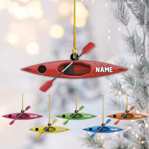 Royal Fight Personalized Kayak Ornament Lake Kayaking Board Ornament Kayak Gift for Christmas Tree Kayaking Christmas Ornament Kayaking Gifts Ornaments (Kayak 7)