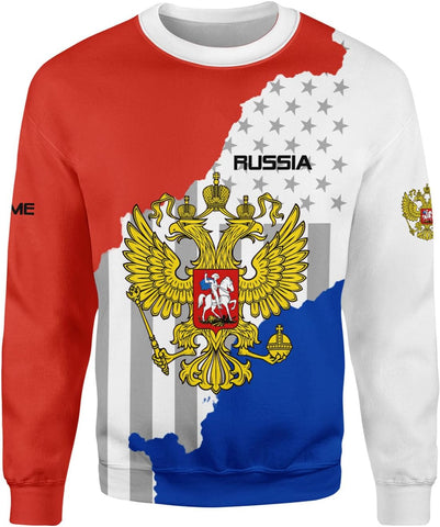 Personalized Russia Shirts Russian Shirt Russian Unisex Shirts Russia Flag Pride Shirts Russia Flag Coat of Arms Shirts