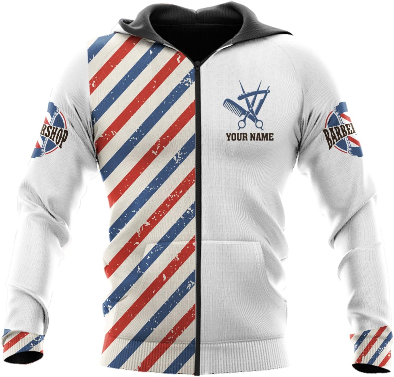 AOVL Personalized Name Barber Shirts Barber Shirt 3D for Men Custom Barber Shirt for Men Women Barber Shop Shirt Gift Barber