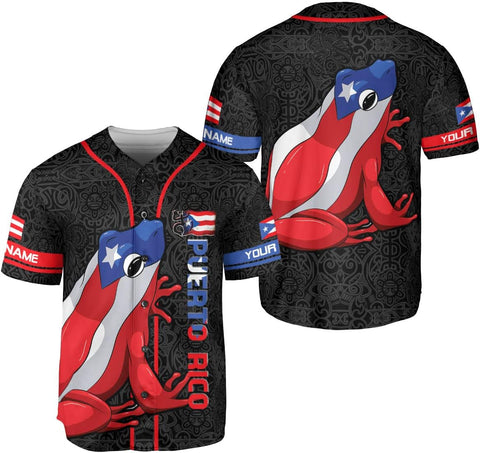 Personalized Puerto Rico Baseball Shirt, Customized Team Name Puerto Rican Baseball Jersey for Men
