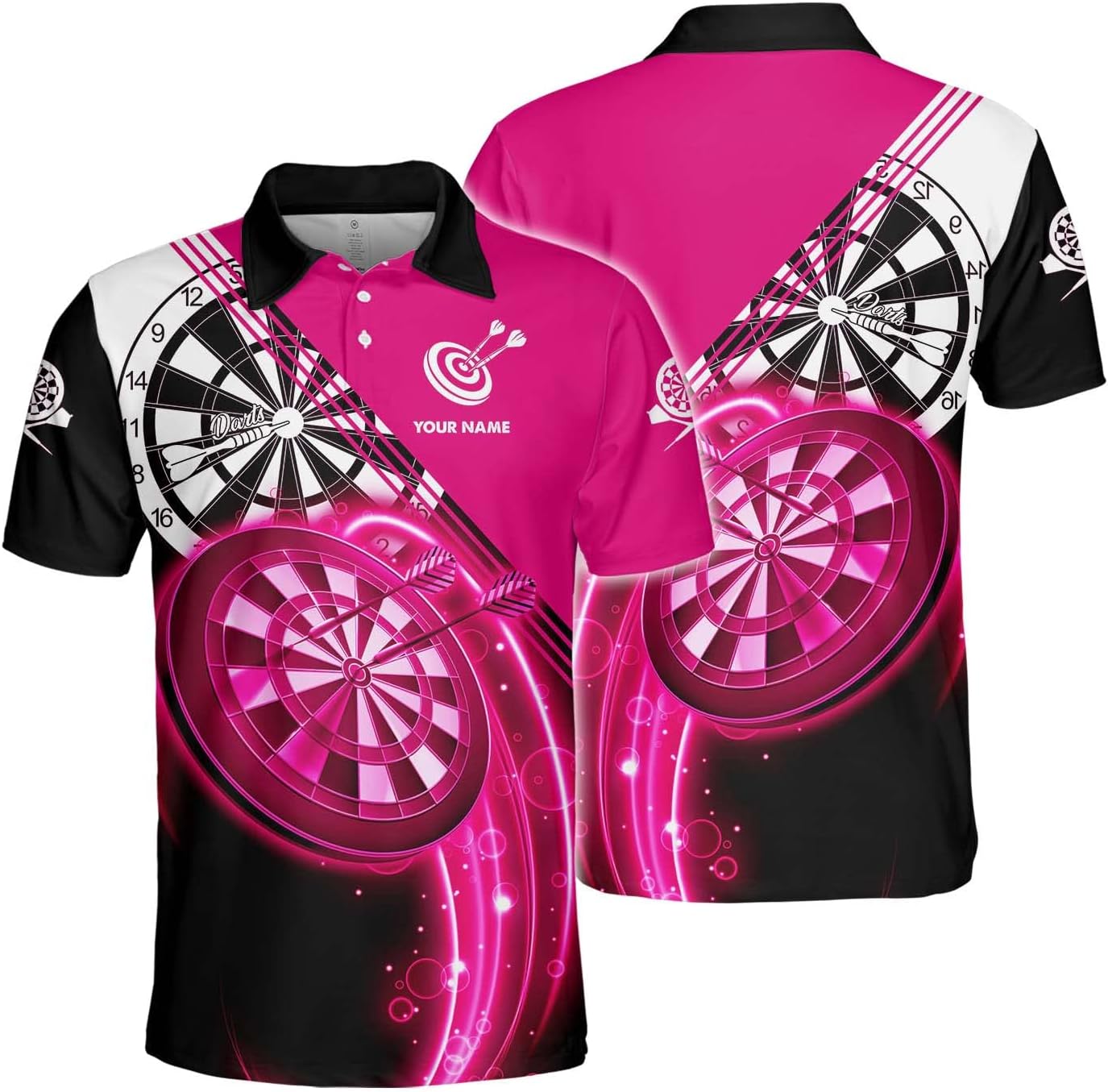 Personalized Name Dart 3D Polo Shirt, Dart Shirts, Mens Dart Shirts, Funny Dart Tshirts, Dart Team Shirts Gifts (PL02)