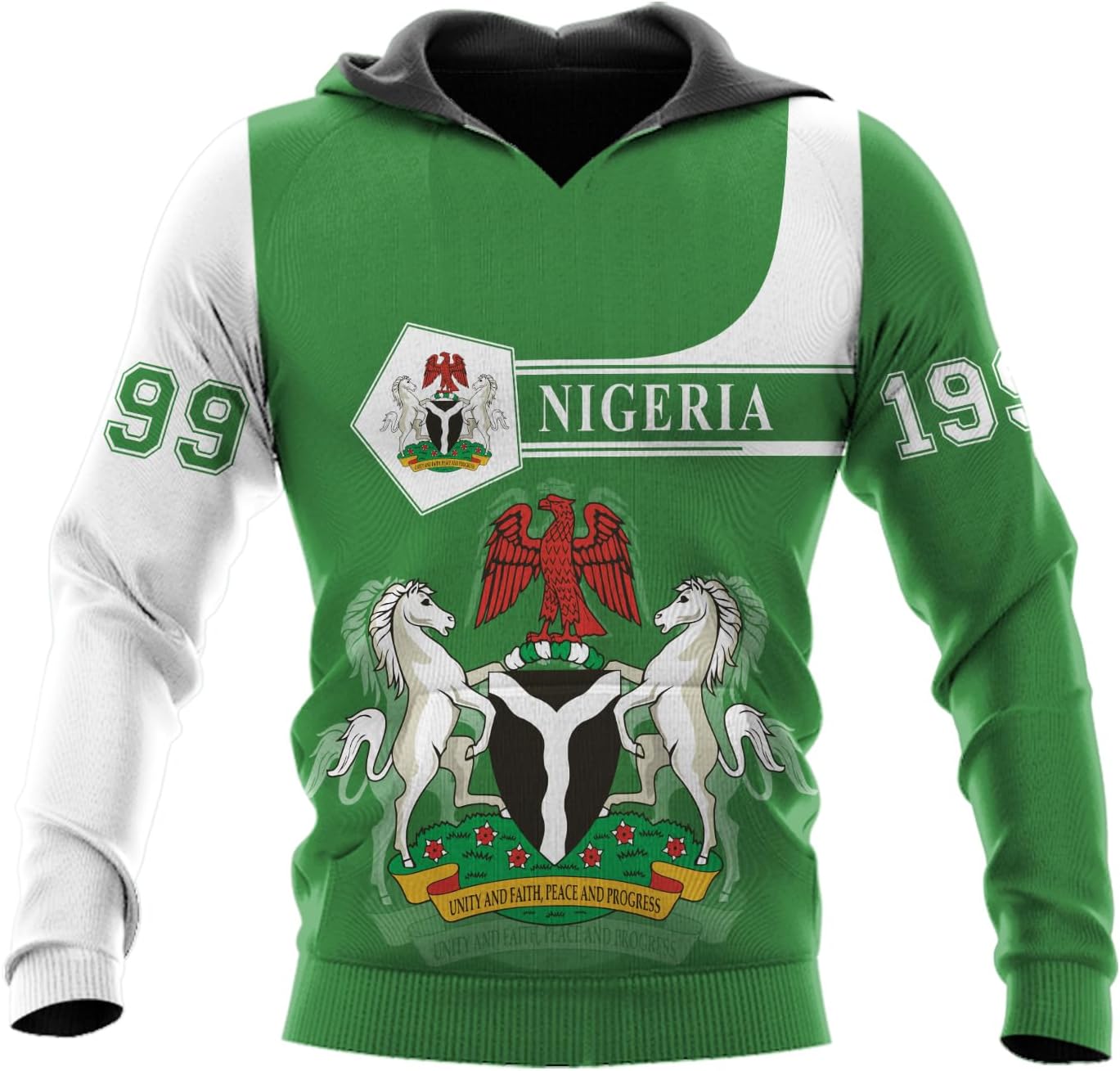 AOVL Personalized Nigeria Shirts Nigerian Flag Shirts Nigeria Flag Nigerian Pride Gift T-Shirt Nigerian Pride Shirt 3D S-5XL