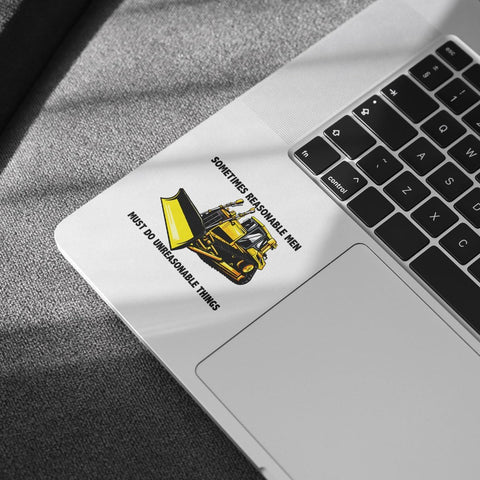 3 Pcs Sometimes Reasonable Men Must Do Unreasonable Things Sticker, Killdozer Sticker, Bulldozer Tractor Excavator Gift Digger Machine Equipment Gifts Stickers for Laptop Phone Car Helmet (R1)