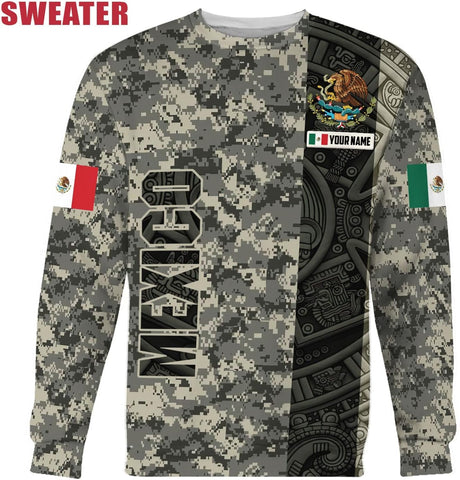 Mostefy Personalized Name Mexican Hoodie 3D, Customized Mexico Hoodies for Men and Women