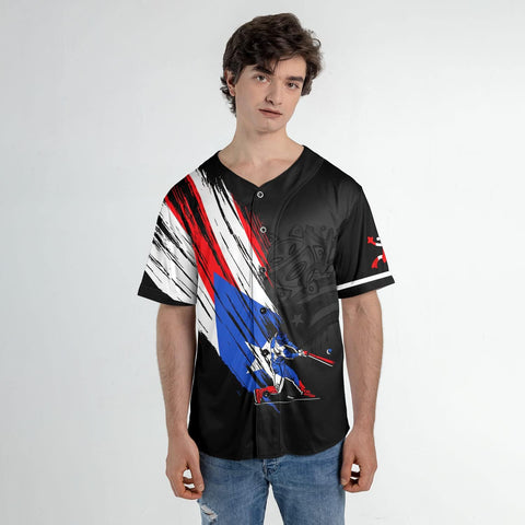 Personalized Puerto Rico Baseball Shirt, Customized Team Name Puerto Rican Baseball Jersey for Men