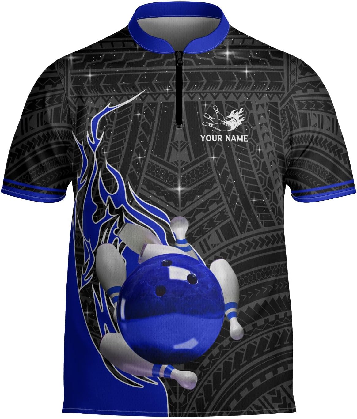 Pretyprints Personalized Name Bowling Baseball Jersey, Bowling Shirts for Men, Bowling Jerseys for Team, Bowling Shirts