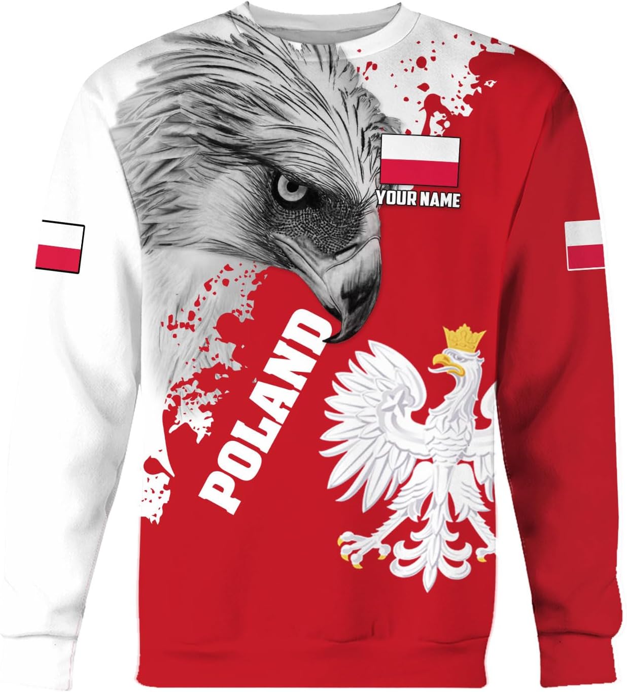 Parvii Personalized Poland Shirt Women & Men, Polska Tshirt Women Poland Shirt 3D, Poland Pride Shirts, Polish Eagle Polska
