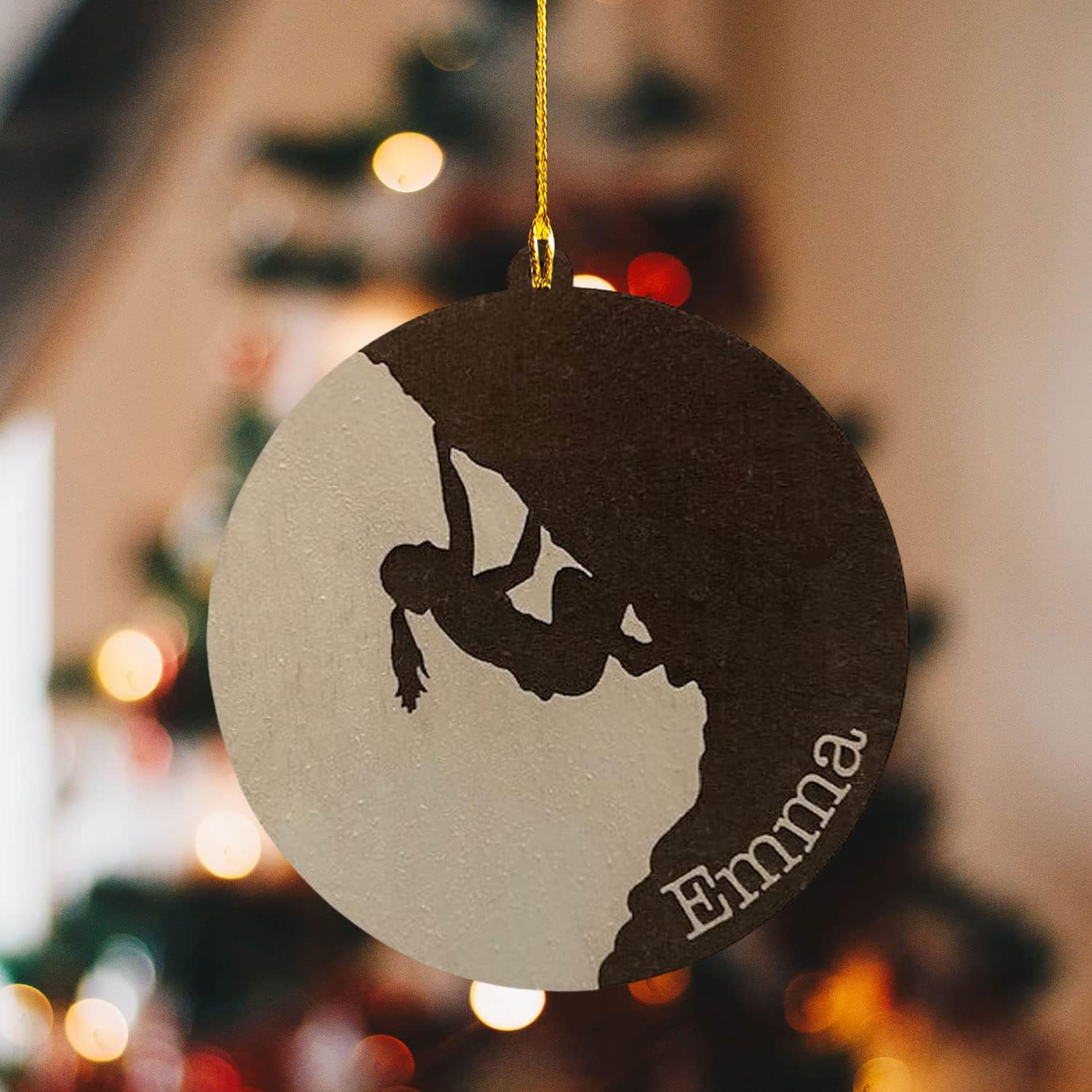 HomeDesign Personalized Rock Climbing Ornaments Custom Climbing Ornament Rock Climber Ornament, Mountain Climbing Bag, Climber Gift Bouldering Gifts Ornament Christmas Hanging Ornament