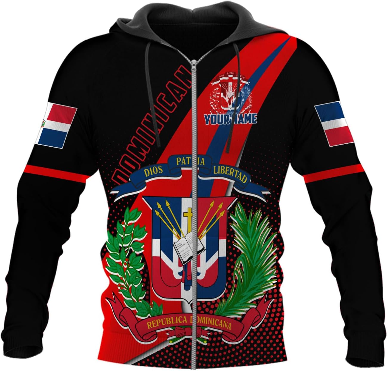 Ligthuy Personalized Dominican Shirt 3D, Dominican Republic Shirts, Dominican Flag Unisex Republica Dominicana Shirt S-5XL
