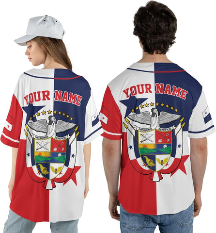 Royal Fight Personalized Panama Baseball Jersey Panama Camisa Shirt Panamanian Flag Jersey Panamanian Pride Jersey for Men