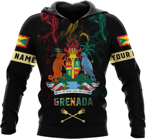 Podagree Personalized Grenada T-Shirt 3D, Proud Grenadan Tshirt, Grenada Flag Grenadian Pride Grenadian Heritage Shirt